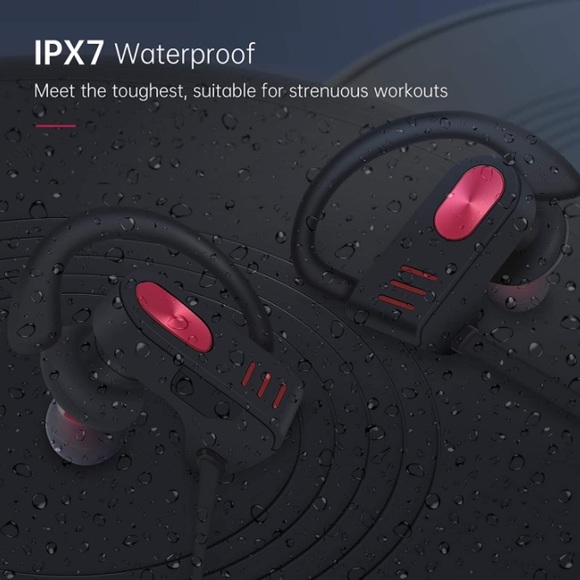 HOOTEK V5.0 IPX7 Bluetooth Earphones Waterproof Wireless Sports Bass HD Stereo - Picture 5 of 5